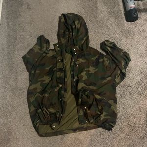 oversized camo windbreaker jacket